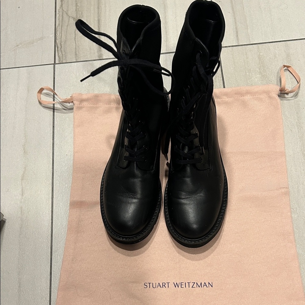 Stuart Weitzman combat boots